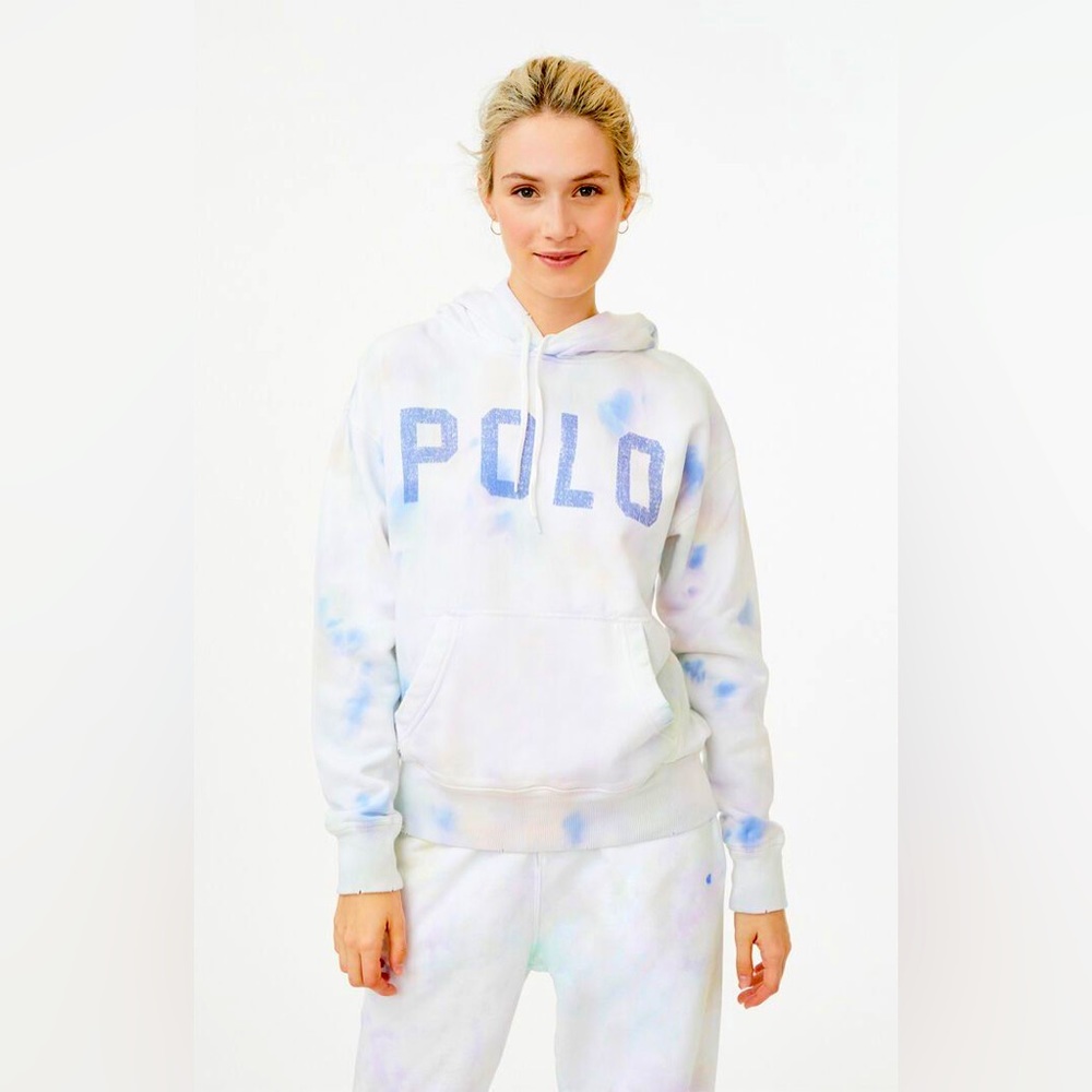 Women's Polo Ralph Lauren Pastel Tie Dye Cotton Hoodie size XS NWT